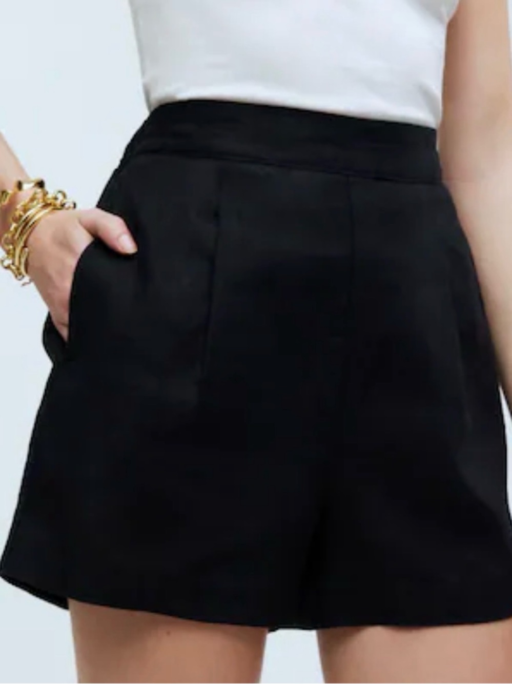 High-Waist Black Women's skort